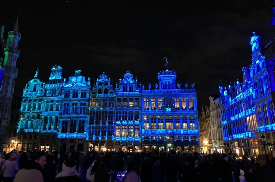 Festival de luzes de Natal em Bruxelas